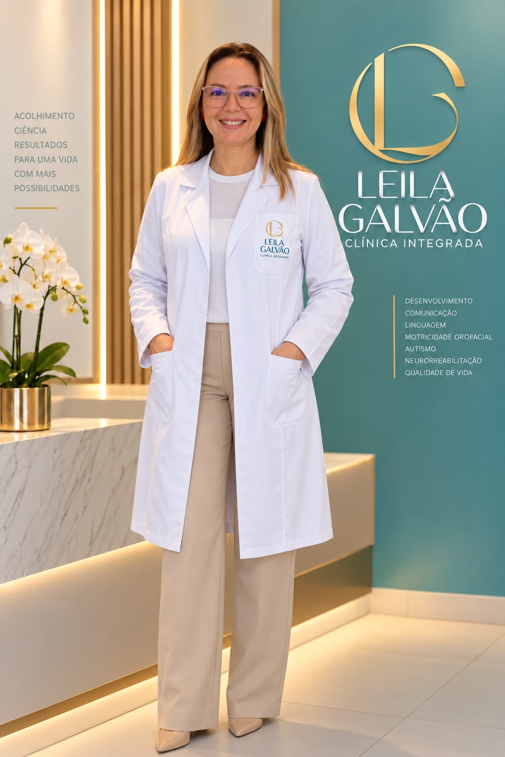 Leila Galvão, fonoaudióloga com 23 anos de experiência